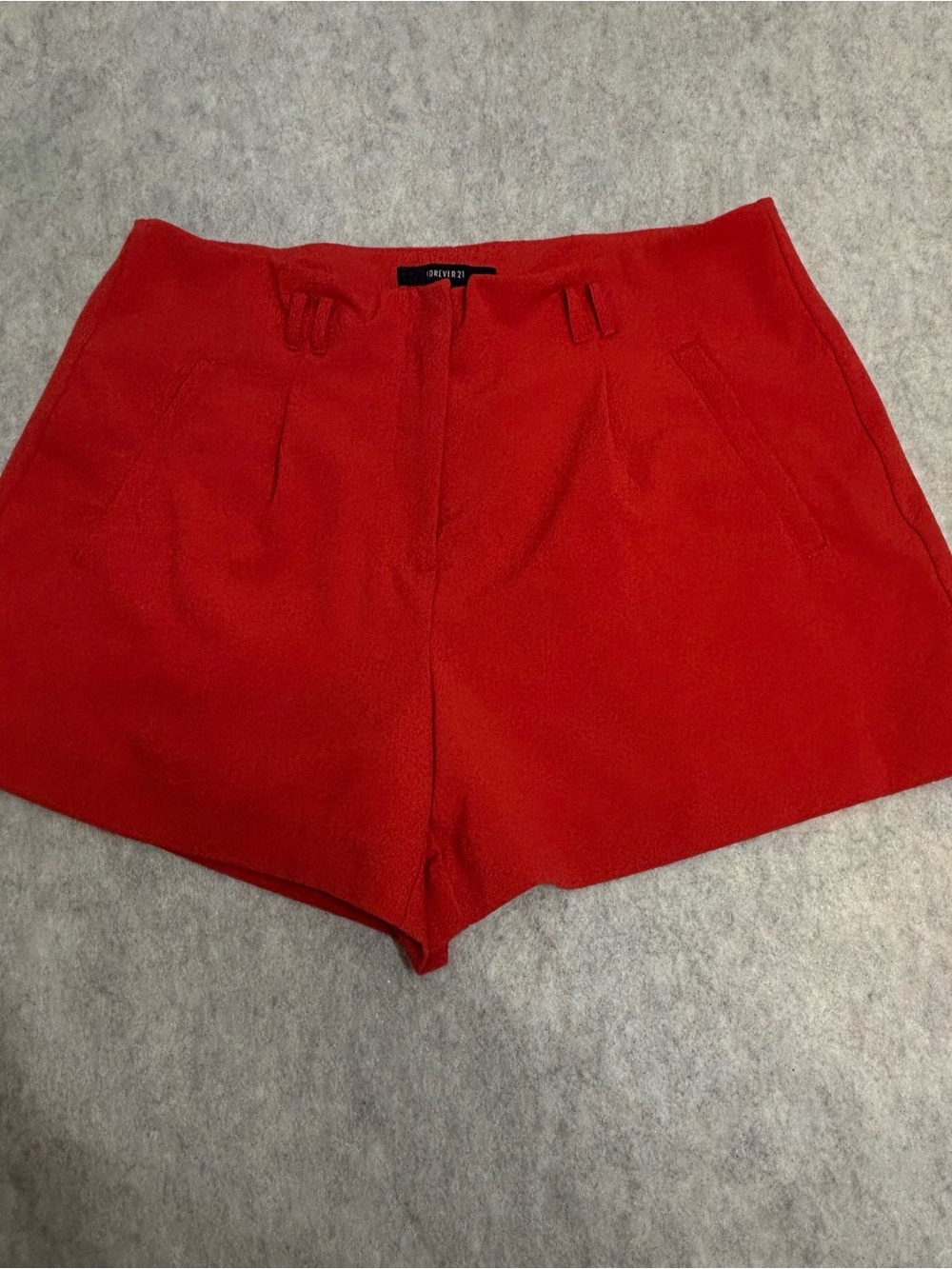 Forever 21 Red High-Waist Tailored Women's Shorts